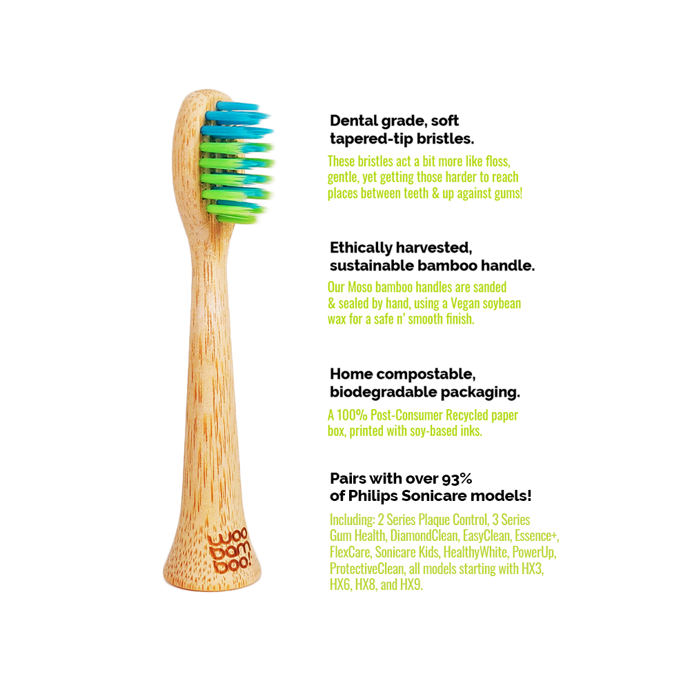 Woomas Shop - Day 7 - WooBamboo Electric Toothbrush Heads multi Pack Details